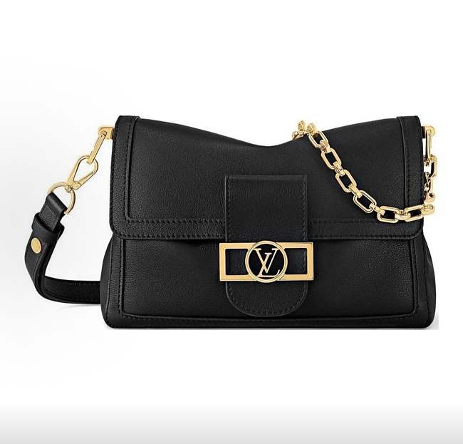 Louis Vuitton Dauphine Soft Bag (Black) 24x17x9cm - 1
