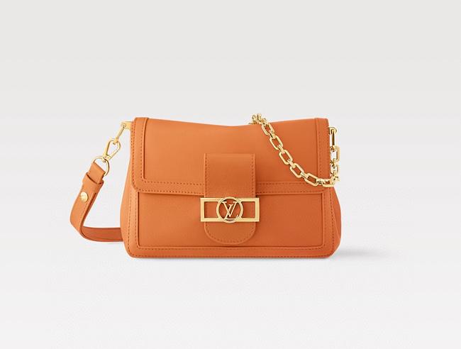 Louis Vuitton Dauphine Soft Bag Orange 24x17x9cm - 1