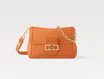 Louis Vuitton Dauphine Soft Bag Orange 24x17x9cm