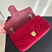 Gucci burgundy velvet Mattresse small GG Mamont handbag 26x5x7cm - 4