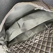 Chanel Metallic Calfskin Quilted XXL Travel Flap Bag Silver 46x14x26 - 6