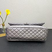 Chanel Metallic Calfskin Quilted XXL Travel Flap Bag Silver 46x14x26 - 2