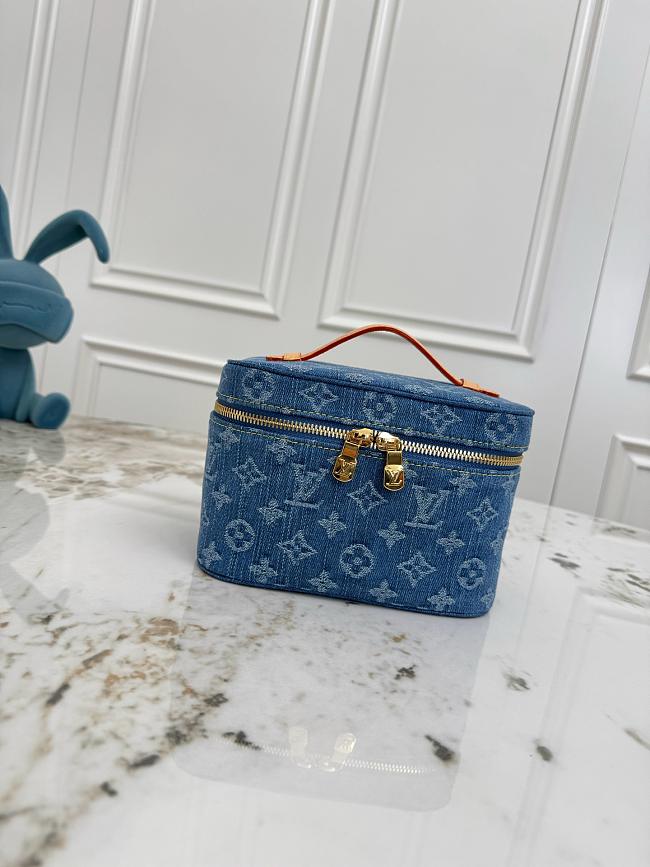 Louis Vuitton Nice Mini Clutch Bag Blue - 20x13.5x12 cm - 1