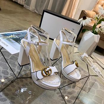GucciMarmont leather sandals White Leather 10cm heel