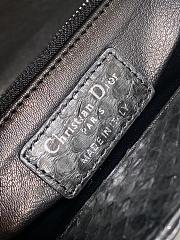 Snakeskin Mini Lady Dior Black 17cm - 2