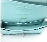 Chanel Caviar Quilted Medium Double Flap Light Blue 25cm - 5