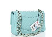 Chanel Caviar Quilted Medium Double Flap Light Blue 25cm - 4
