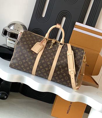 Louis Vuitton Keepall Bandouliere Monogram 45 Canvas Travel Bag 45x27x20