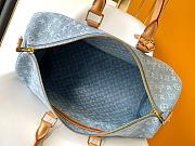 Louis Vuitton Keepall Bandouliere 45 Sky Blue Denim 45x27x20cm - 6