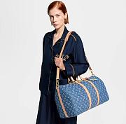 Louis Vuitton Keepall Bandouliere 45 Sky Blue Denim  002 45x27x20cm - 5