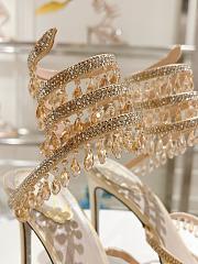 René Caovilla CHANDELIER CHAMPAGNE SANDAL Heel height 9.5cm - 2