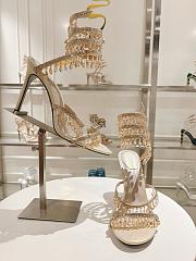 René Caovilla CHANDELIER CHAMPAGNE SANDAL Heel height 9.5cm - 5