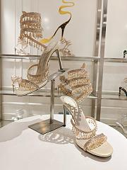 René Caovilla CHANDELIER CHAMPAGNE SANDAL Heel height 9.5cm - 6