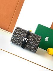 Goyard Black Goyardine Canvas & Clamecy Cowhide Double Travel Watch Case Silver Hardware - 1