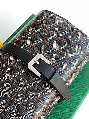 Goyard Black Goyardine Canvas & Clamecy Cowhide Double Travel Watch Case Silver Hardware - 3