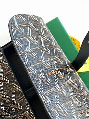 Goyard Black Goyardine Canvas & Clamecy Cowhide Double Travel Watch Case Silver Hardware - 6