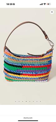 Miumiu Fabric Crochet Pouch Multicolor 14x18.5x10 - 5