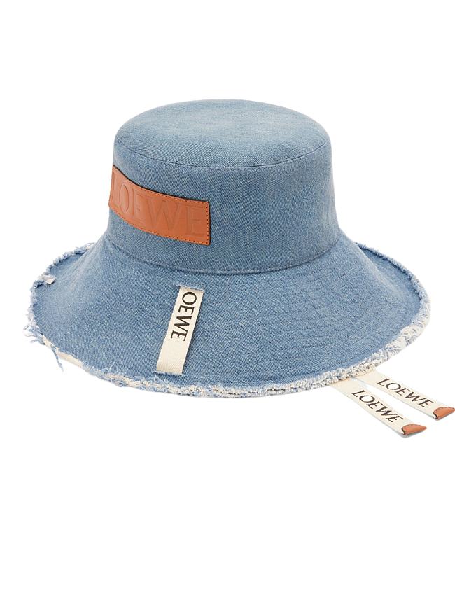 Loewe denim panama with Loewe embossed leather patch - 1