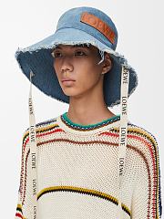 Loewe denim panama with Loewe embossed leather patch - 3