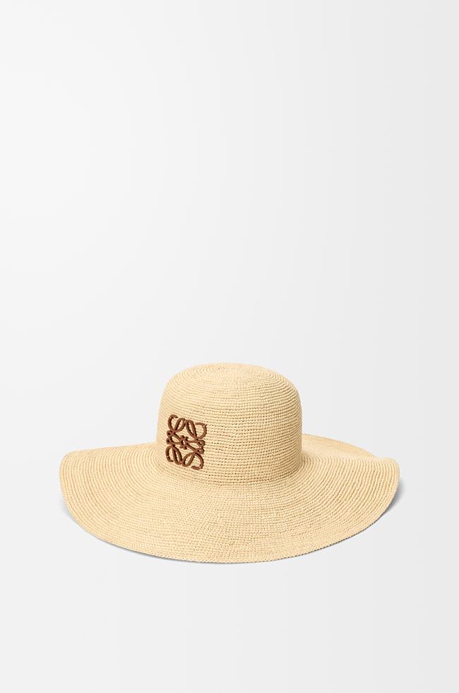 Sun hat in raffia and calfskin - 1