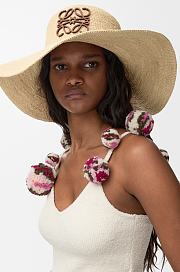 Sun hat in raffia and calfskin - 2