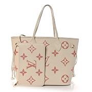 Louis Vuitton Empreinte Monogram Giant Neverfull MM Creme Rose Trianon 32cm - 1