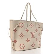 Louis Vuitton Empreinte Monogram Giant Neverfull MM Creme Rose Trianon 32cm - 5