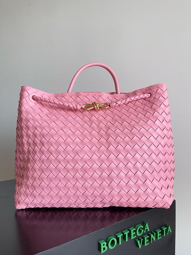 Bottega Veneta Medium Andiamo Bag Pink 45cm - 1