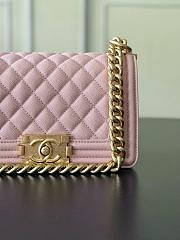 Chanel Boy Medium - Caviar 25CM Quilted Pink Gold Hardware Series 25 - 2