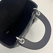 Mini Lady Dior Handbag Black Cannage-patterned lambskin 17x7x15cm - 6