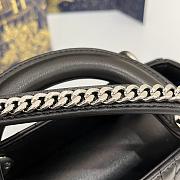 Mini Lady Dior Handbag Black Cannage-patterned lambskin 17x7x15cm - 5