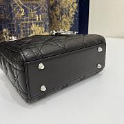 Mini Lady Dior Handbag Black Cannage-patterned lambskin 17x7x15cm - 4