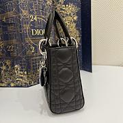 Mini Lady Dior Handbag Black Cannage-patterned lambskin 17x7x15cm - 2