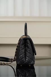 Chanel Coco Handle Flap Quilted Black 18x29x12 - 4