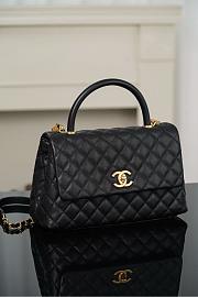 Chanel Coco Handle Flap Quilted Black 18x29x12 - 2