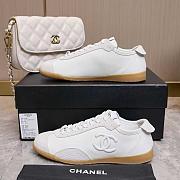 Chanel White calfskin sneakers - 3