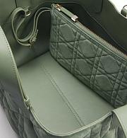 Medium Dior Toujours Bag Cedar Green Macrocannage Suede Goatskin 28.5x19x21.5 - 3